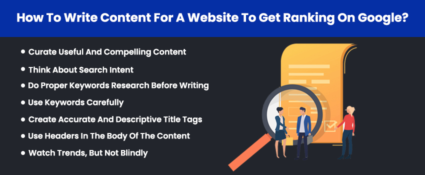 How To Write Content For A Website To Get Ranking On Google?